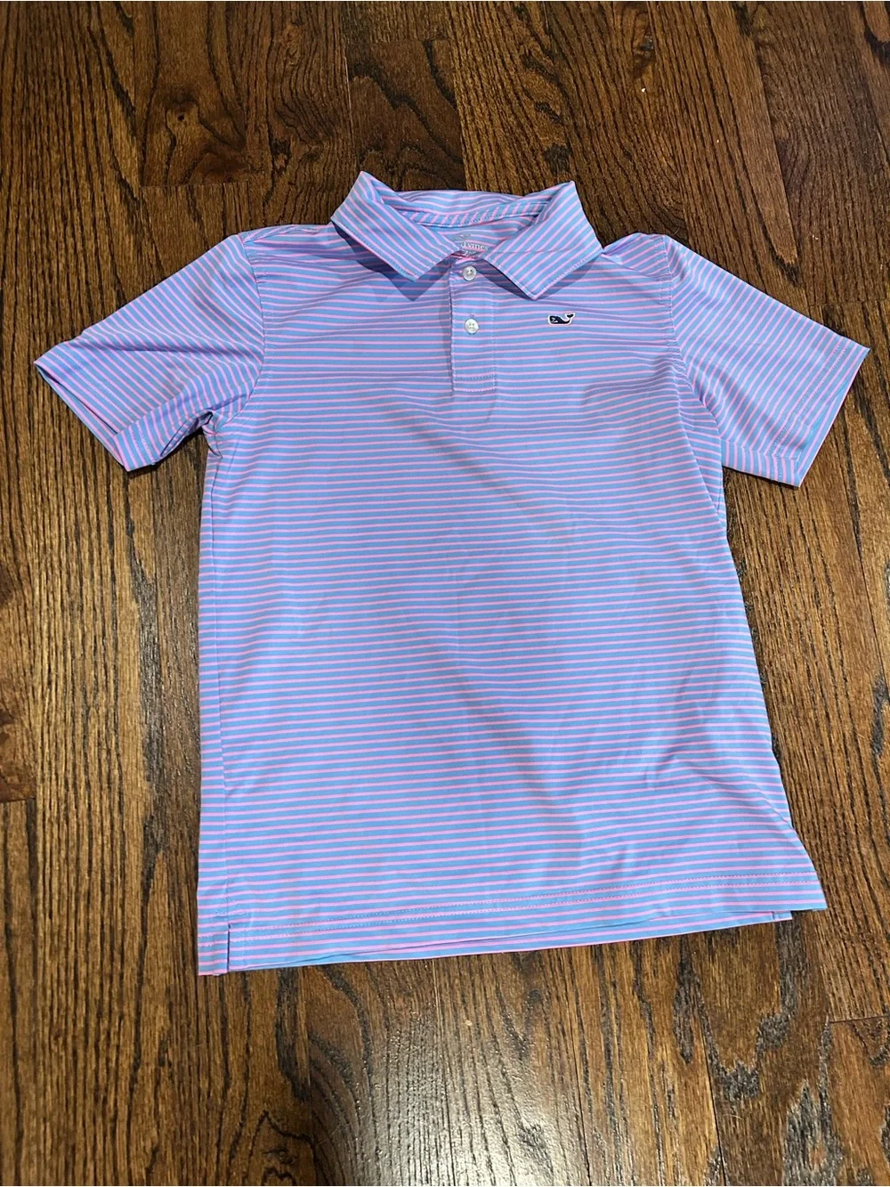 Vineyard Vines Pink & Light Blue Thin-Striped Polo - Picture 1 of 2